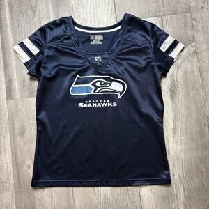 NFL Seattle Seahawks Dark Blue V-Neck Top
